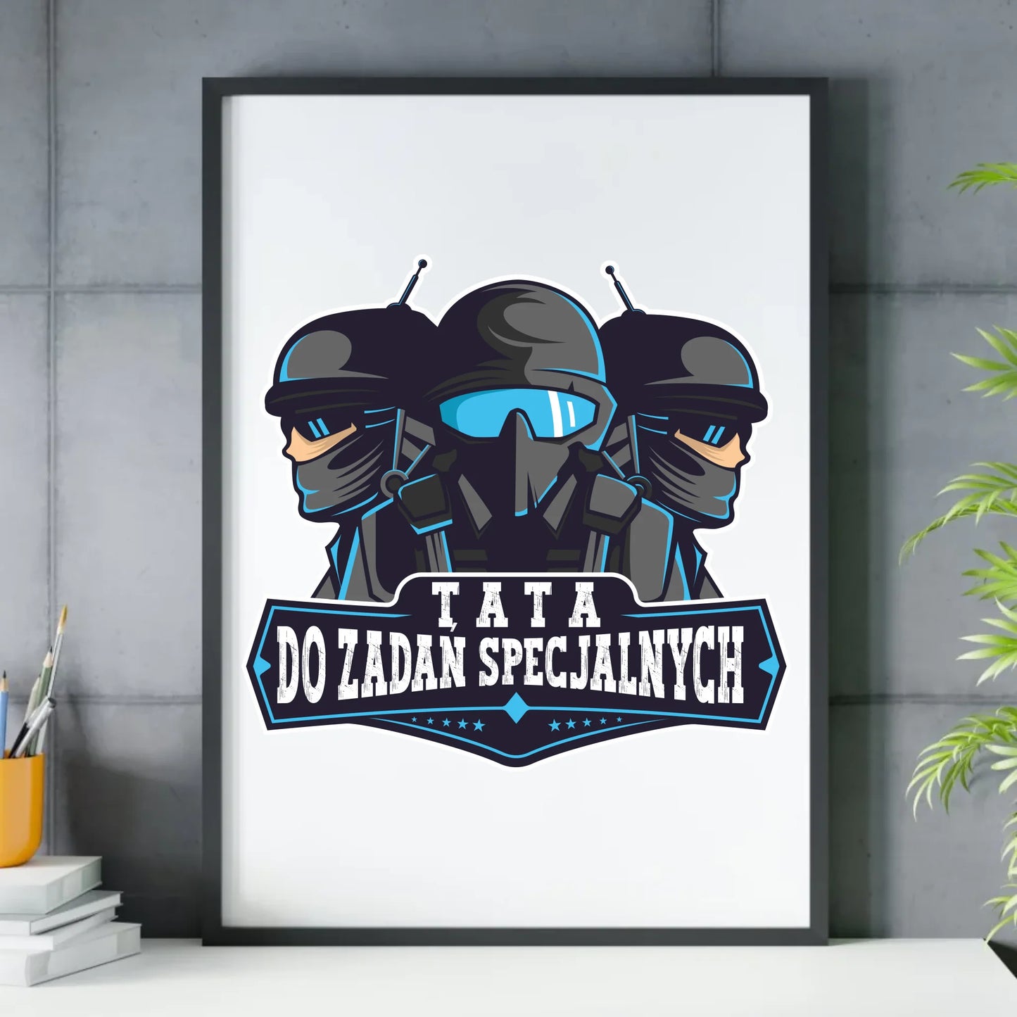 Prezent dla taty - obraz w ramie z personalizowanym nadrukiem - Dzień Ojca, Święta, urodziny