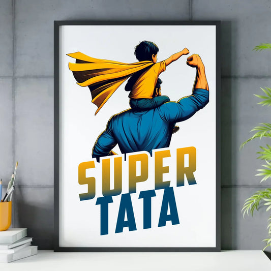 Super tata | Plakat w ramie dla taty DT38 - StoryCups.pl
