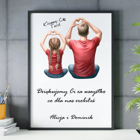 Tato dziękujemy Ci | Plakat w ramie dla taty DT14 - StoryCups.pl