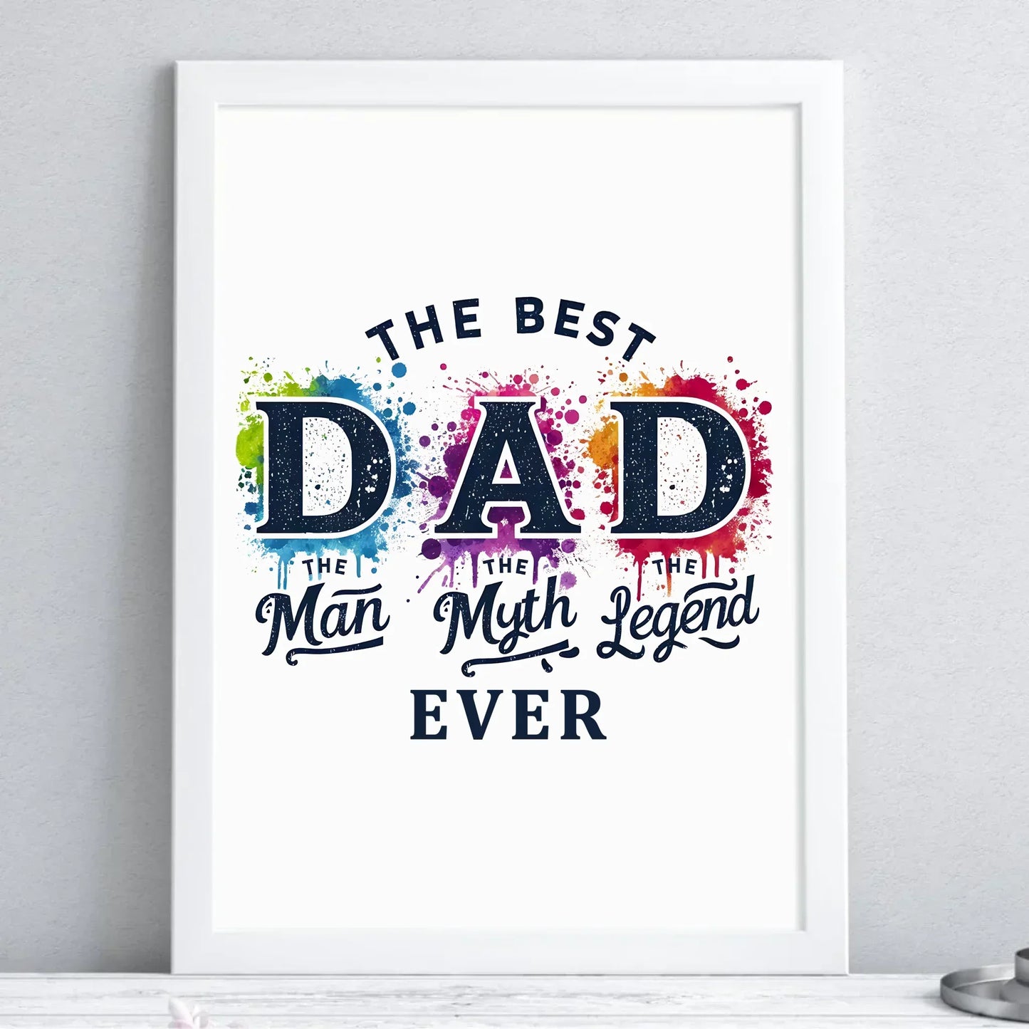 The best dad ever | Plakat w ramie dla taty DT74 - StoryCups.pl
