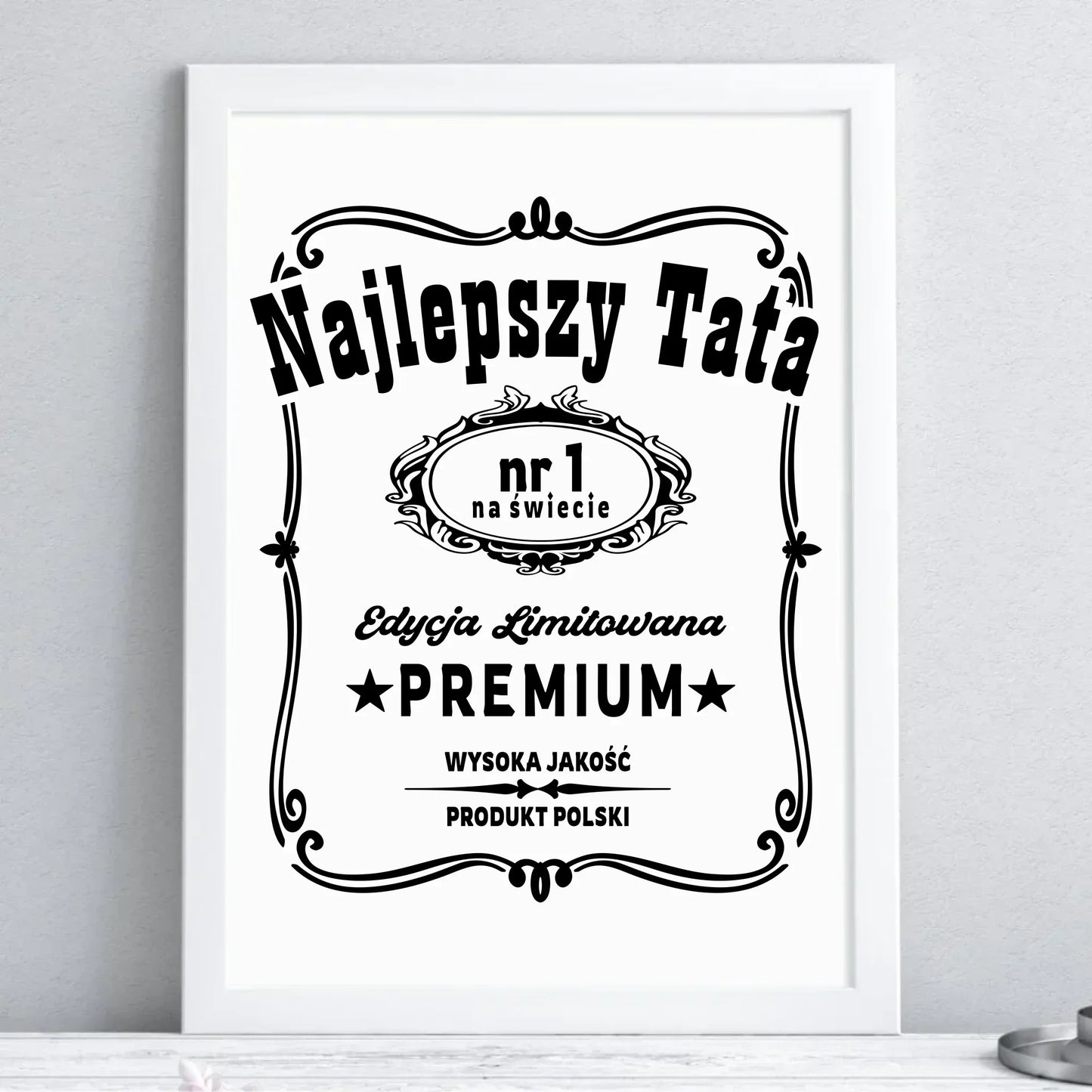 Najlepszy tata na świecie | Plakat w ramie dla taty DT32 - StoryCups.pl