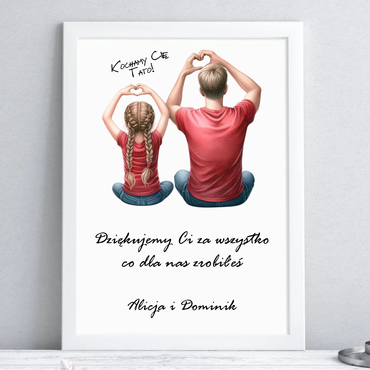Tato dziękujemy Ci | Plakat w ramie dla taty DT14 - StoryCups.pl