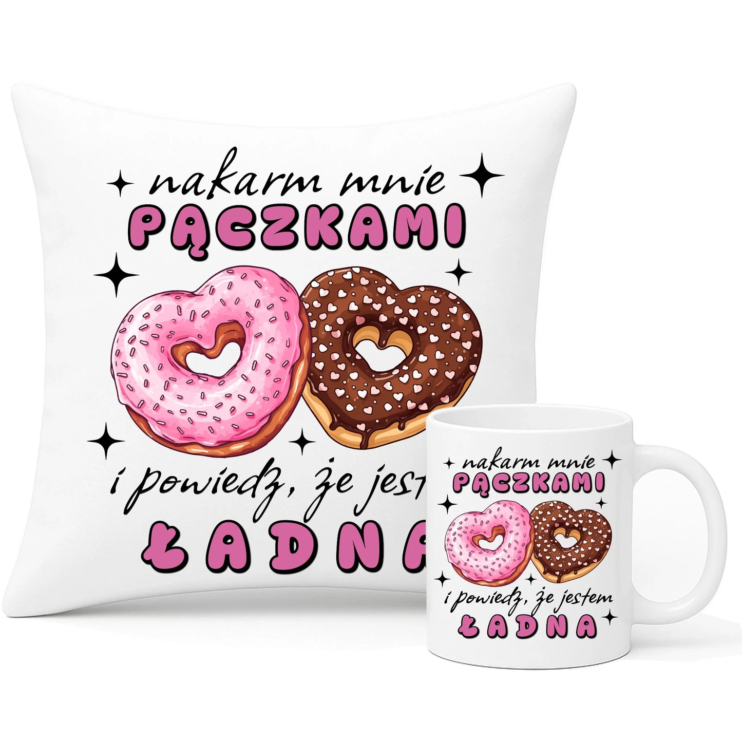 Zestaw prezentowy dla par zakochanych Walentynki poduszka i kubek
