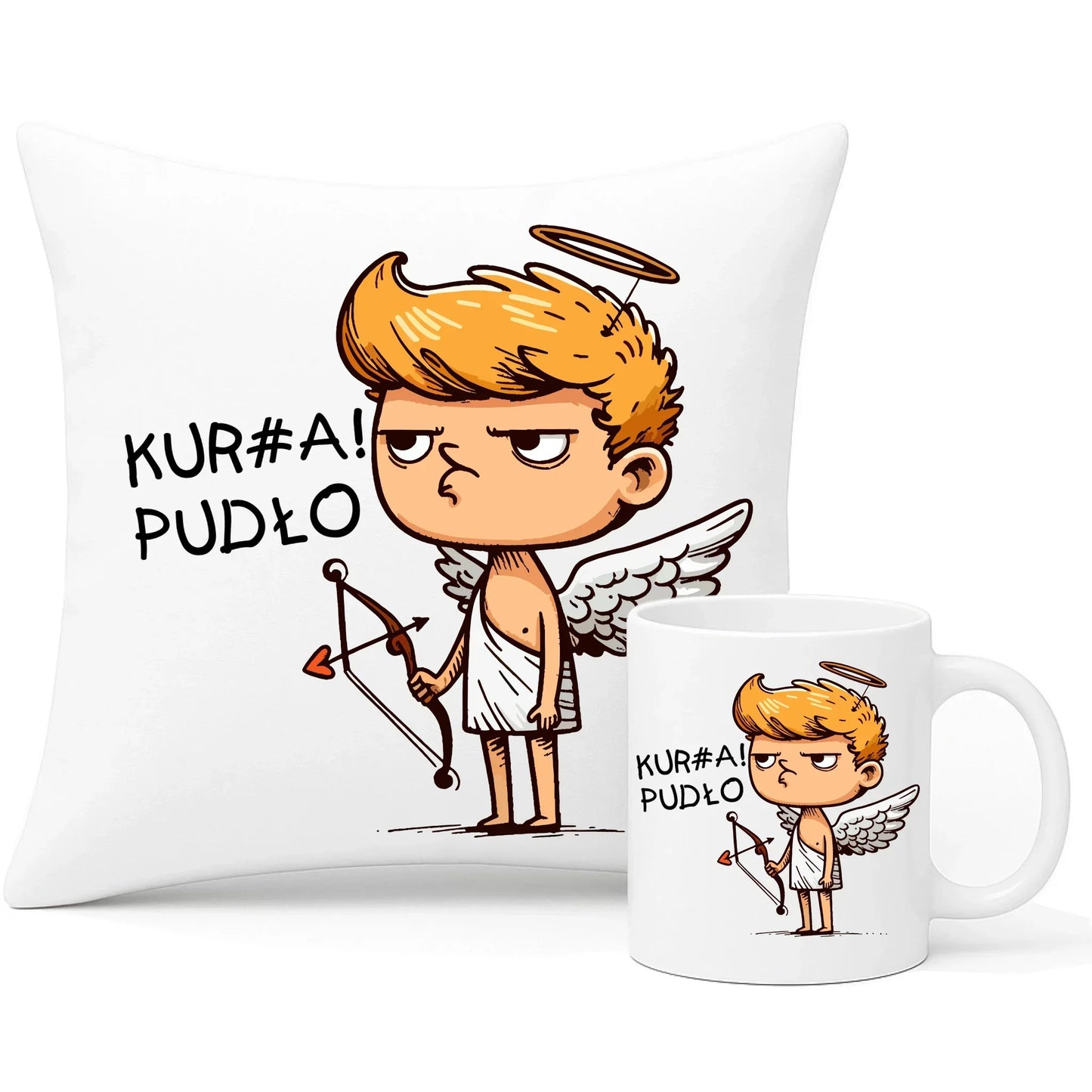 Kur#a pudło | Zestaw poduszka i kubek W56 - StoryCups.pl