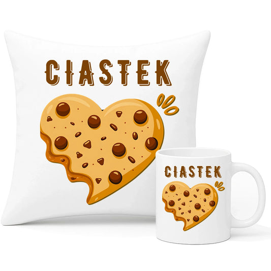 Ciastek | Zestaw poduszka i kubek W54 - StoryCups.pl