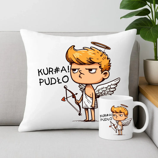Kur#a pudło | Zestaw poduszka i kubek W56 - StoryCups.pl