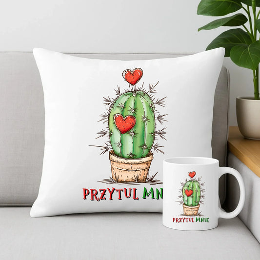 Przytul mnie | Zestaw poduszka i kubek W49 - StoryCups.pl