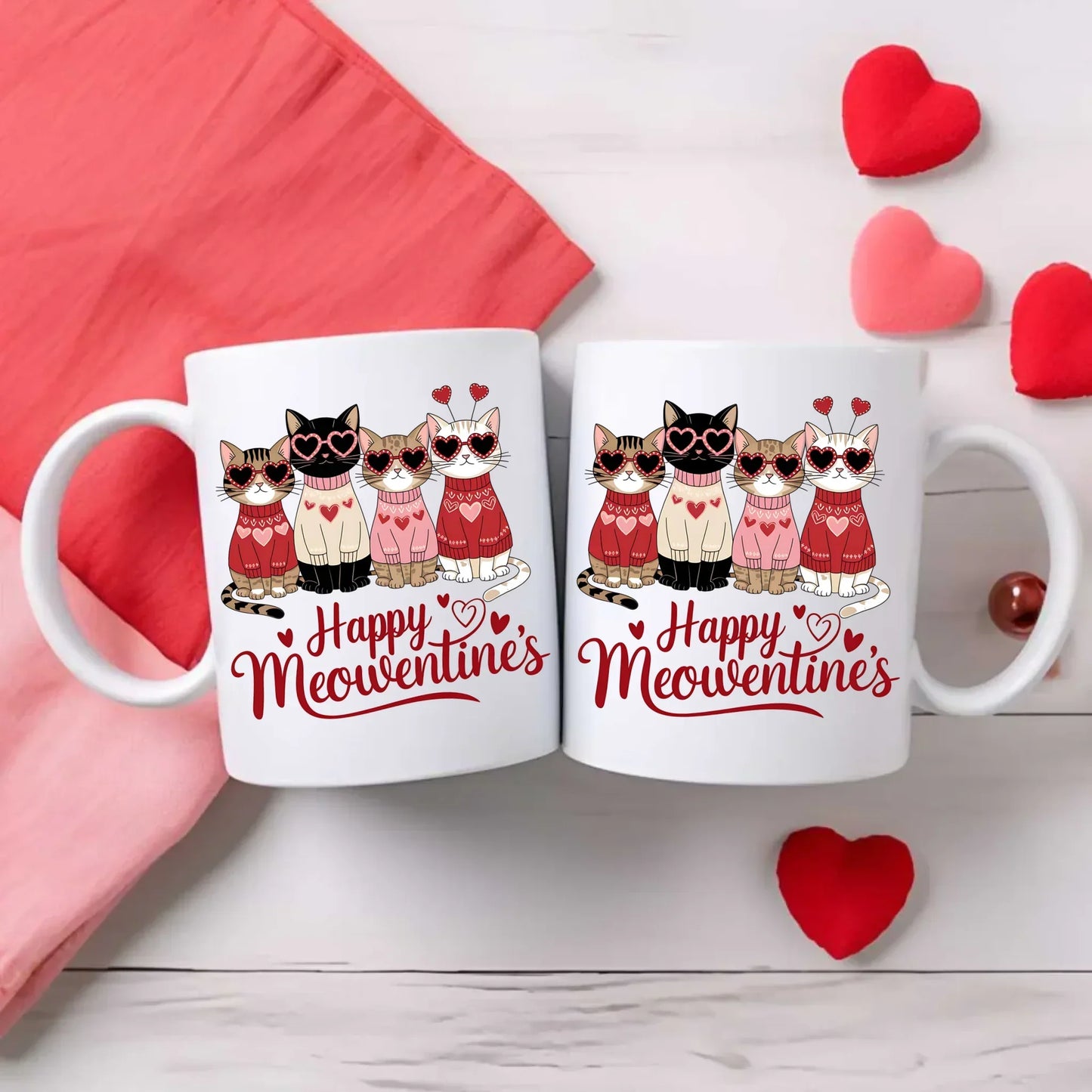Kocia Miłość | Zestaw poduszka i kubek walentynkowy W25 - StoryCups.pl