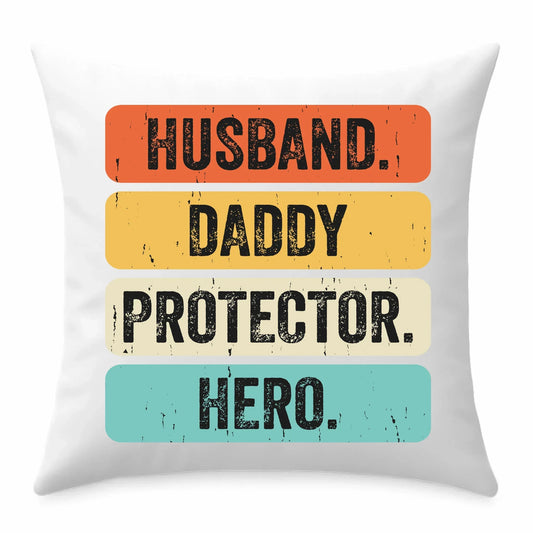 Husband daddy protector hero | Poduszka dla taty DT05 - StoryCups.pl