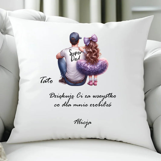 Tato dziękuję Ci | Poduszka z dedykacją dla taty DT14 - StoryCups.pl