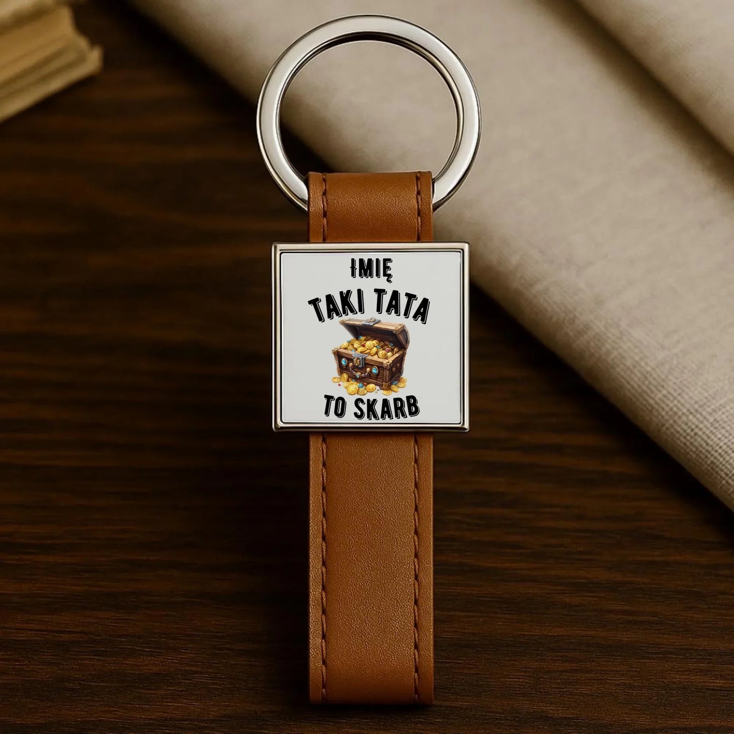 Taki tata to skarb | Personalizowany brelok dla taty DT10 - StoryCups.pl