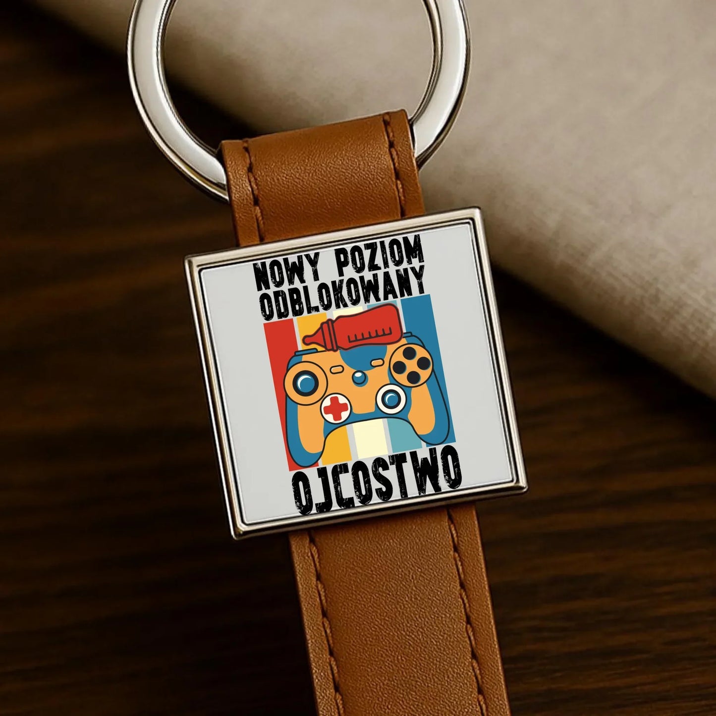 Nowy poziom odblokowany Ojcostwo | Brelok dla taty DT24 - StoryCups.pl