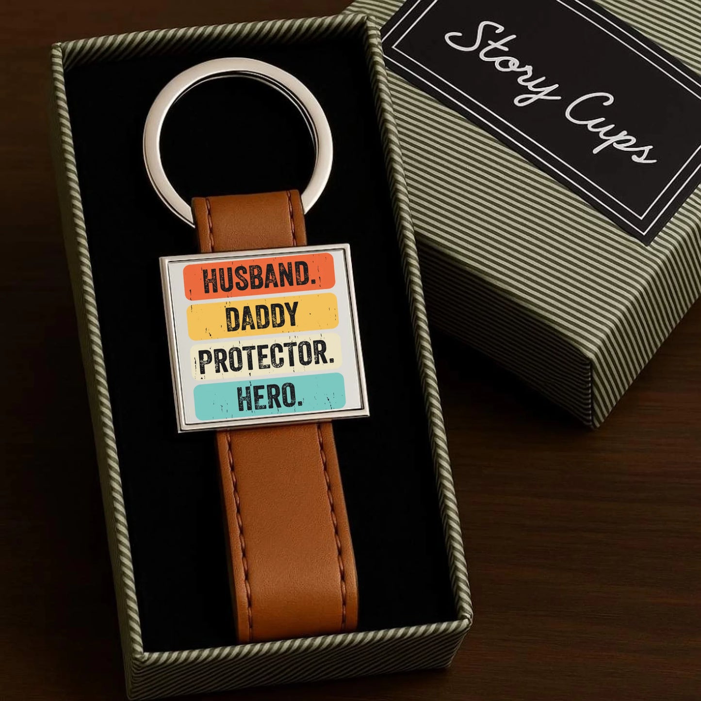 Personalizowany brelok z nadrukiem dla taty prezent na Dzień Ojca Święta Urodziny
