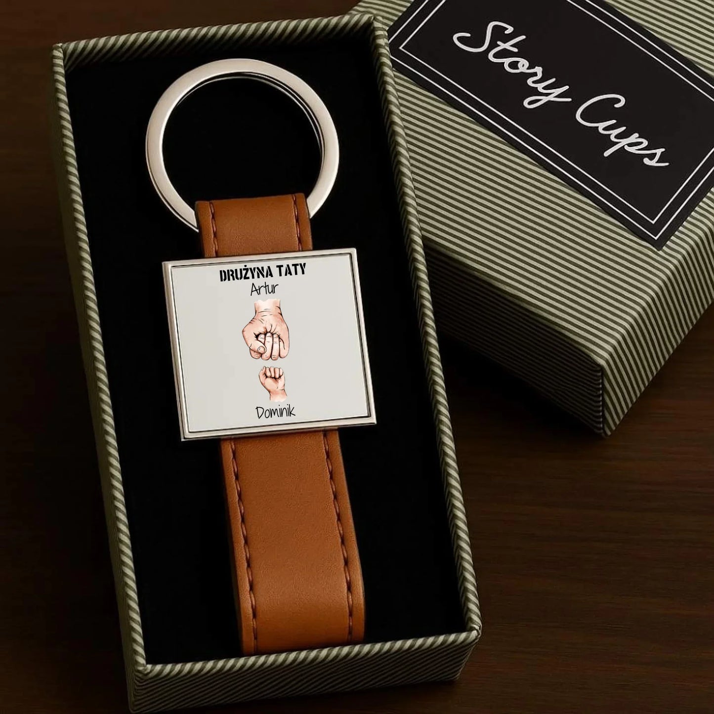 Drużyna Taty | Personalizowany brelok z imionami dzieci dla taty DT01 - StoryCups.pl