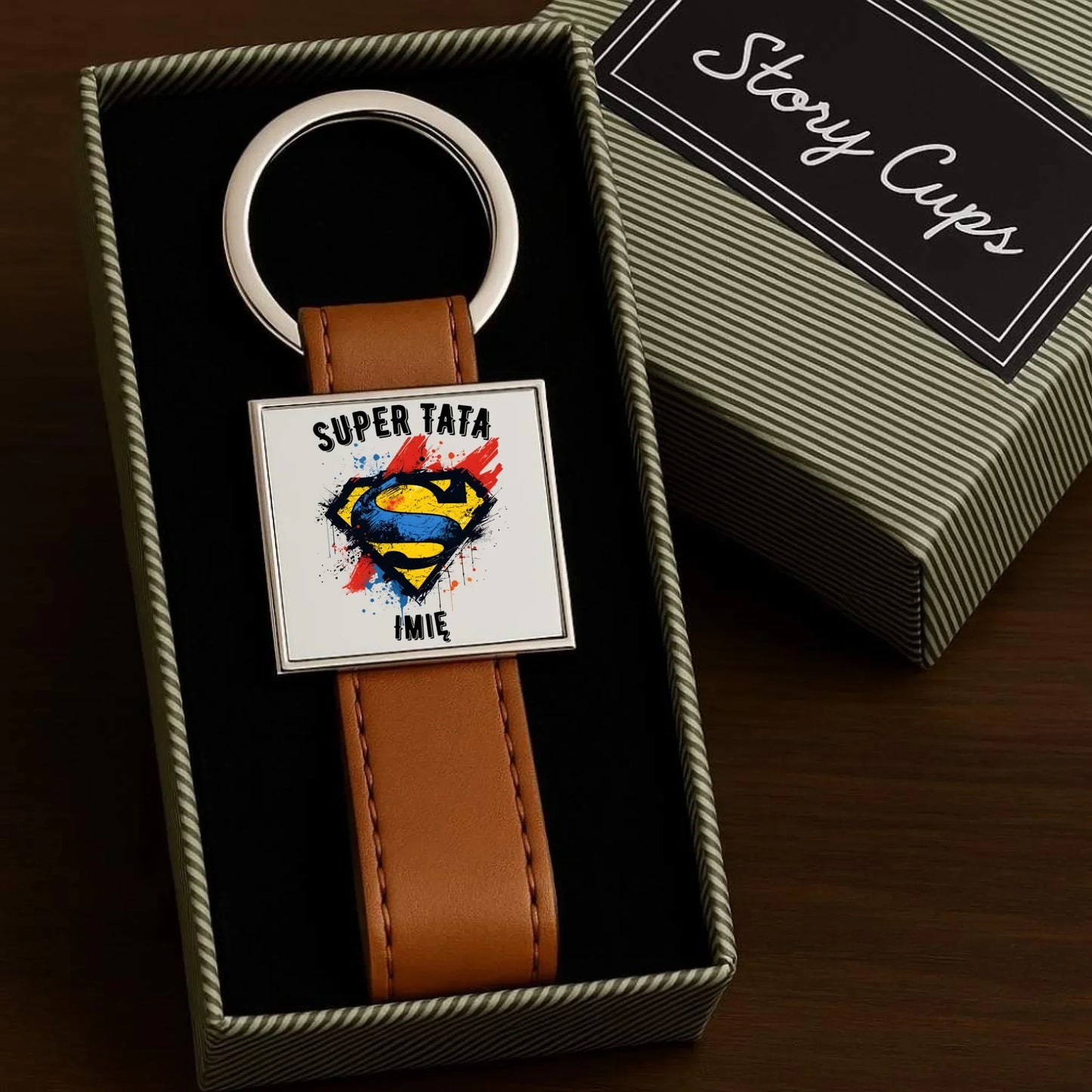 Super tata imię | Brelok dla taty DT07 - StoryCups.pl