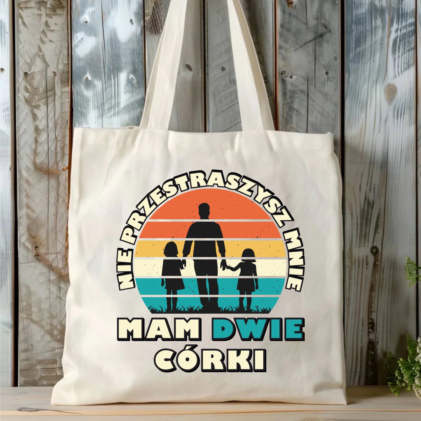 Personalizowana eco torba z nadrukiem dla taty - naturalna - prezent dla taty, Dzień Ojca, Święta, Urodziny