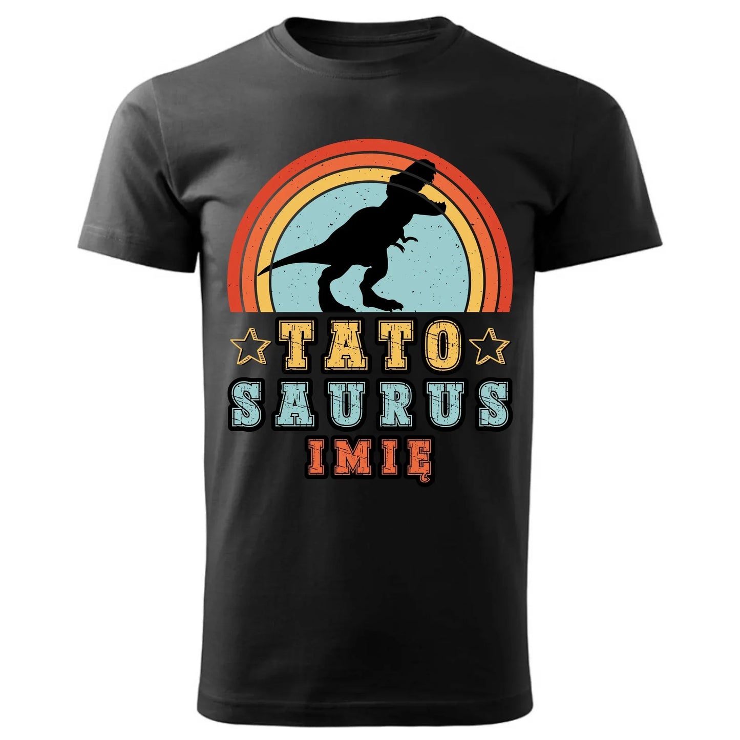 Tatosaurus + imię | Koszulka męska dla taty na prezent DT03 - StoryCups.pl
