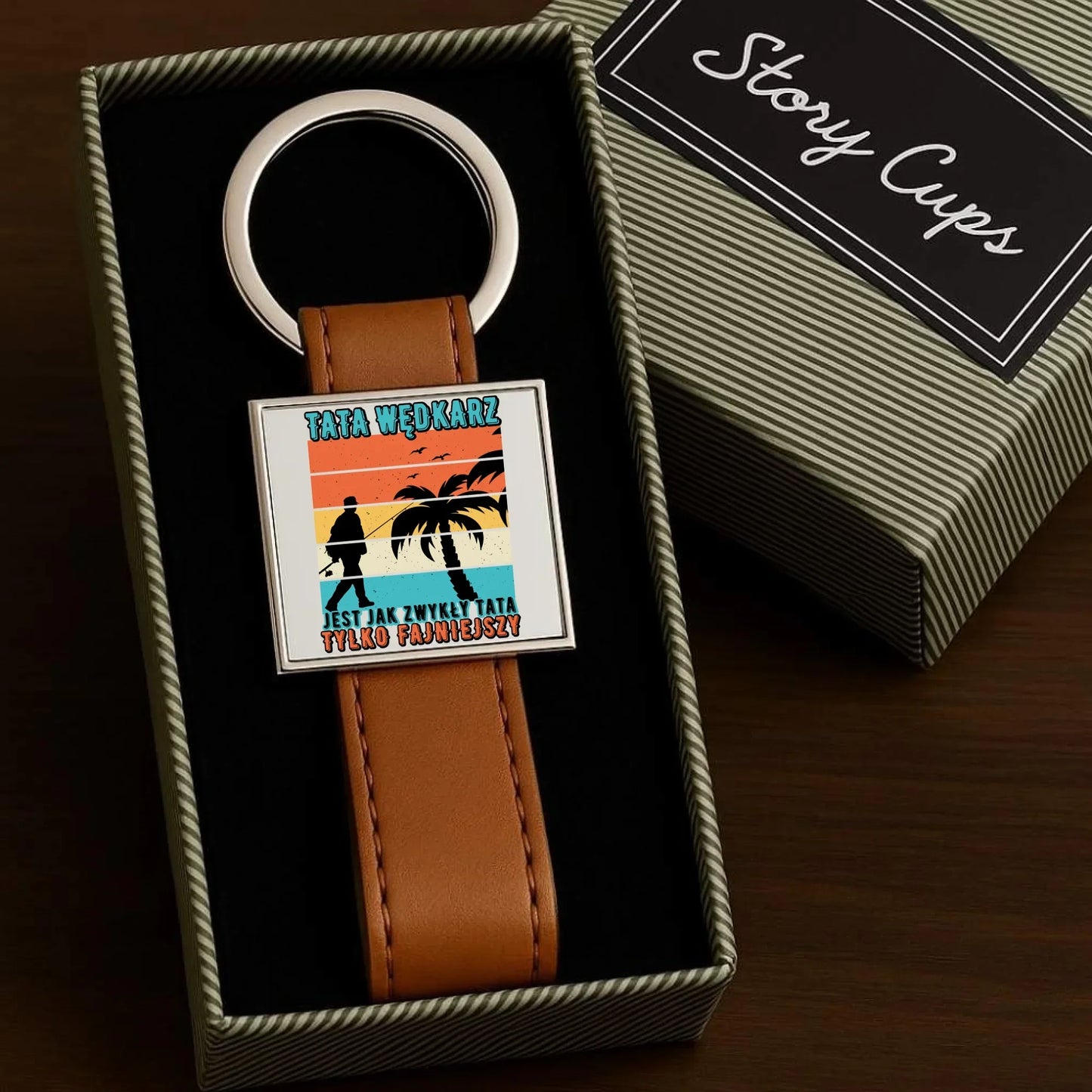 Tata wędkarz | Brelok z nadrukiem DT06 - StoryCups.pl