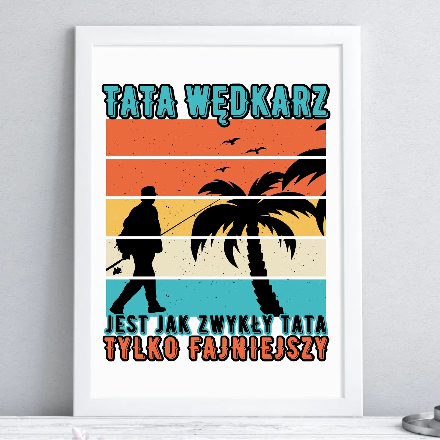 Prezent dla taty - obraz w ramie z personalizowanym nadrukiem - Dzień Ojca, Święta, urodziny