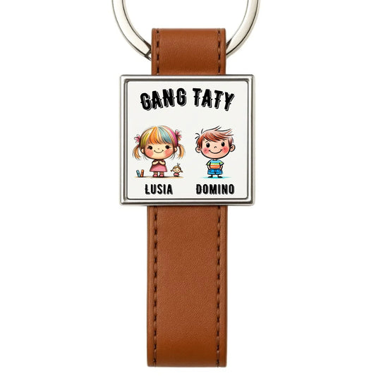 Gang Taty | Personalizowany brelok dla taty z imionami dzieci DT09 - StoryCups.pl