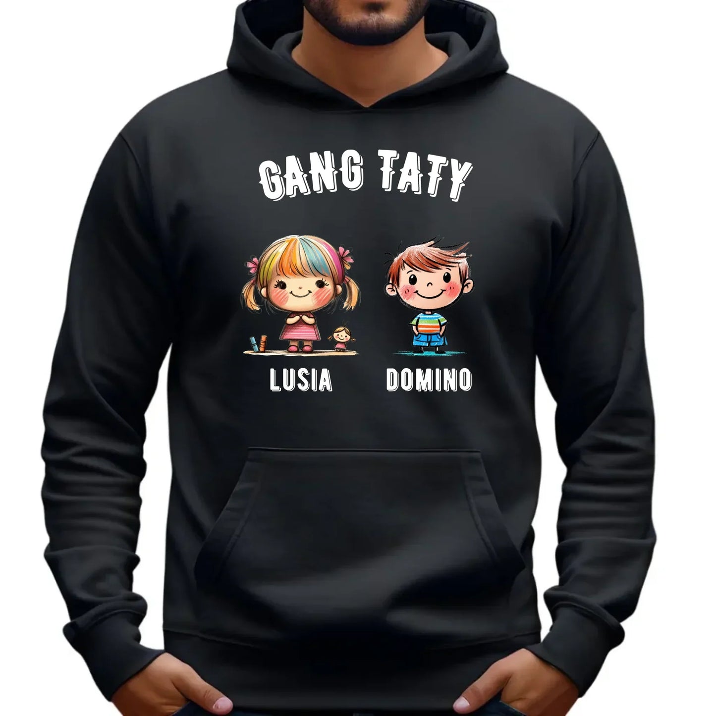Gang Taty | Personalizowana bluza męska z kapturem dla taty DT09 - StoryCups.pl