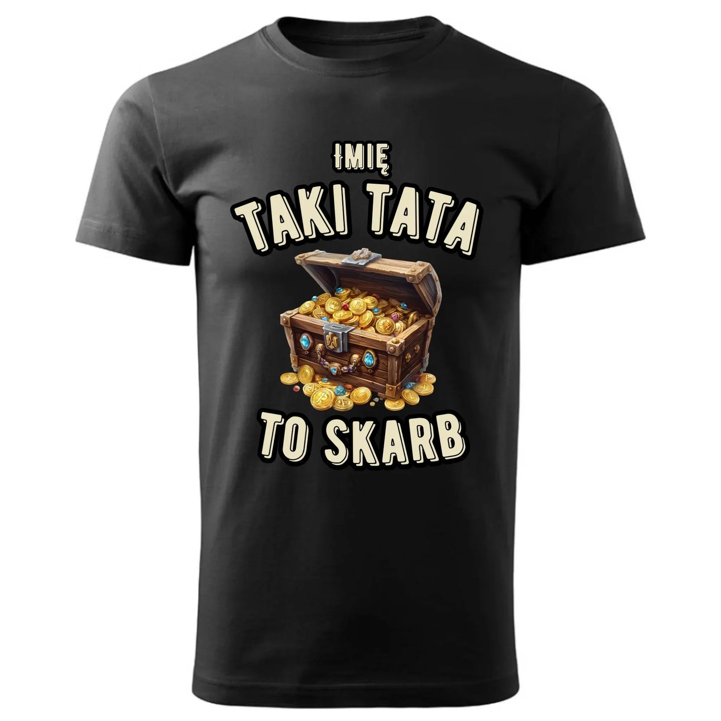 Taki tata to skarb | Personalizowana koszulka męska dla taty DT10 - StoryCups.pl