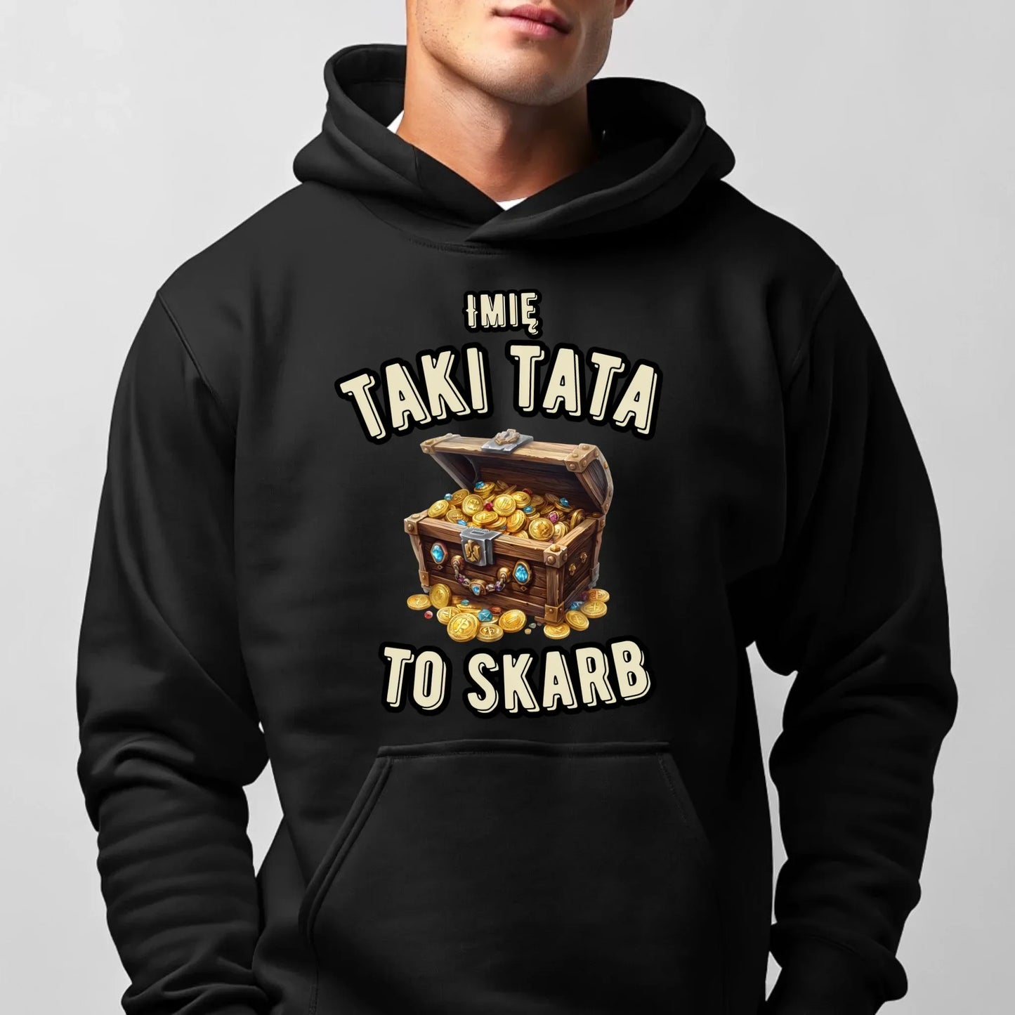 Taki tata to skarb | Bluza męska z kapturem dla taty DT10 - StoryCups.pl