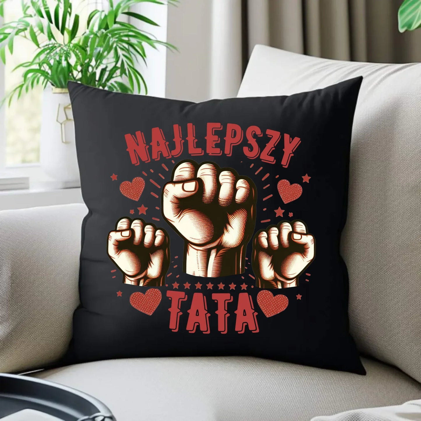 Prezent dla taty, na święta, na Dzień Ojca, urodziny - duża poduszka dekoracyjna