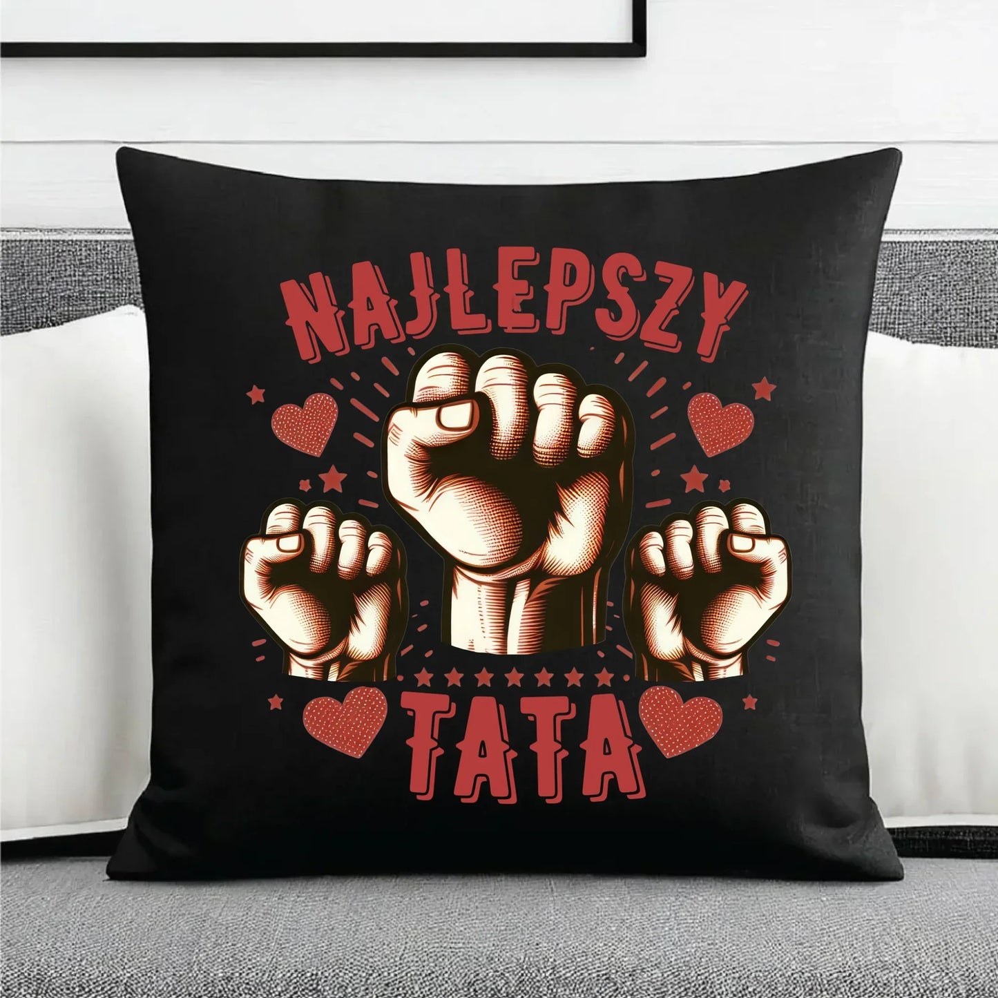 Prezent dla taty, na święta, na Dzień Ojca, urodziny - duża poduszka dekoracyjna