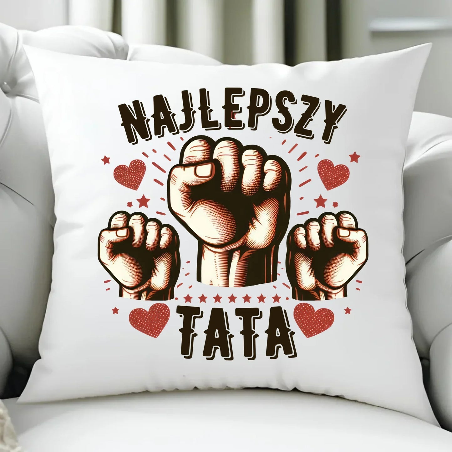 Najlepszy tata na świecie | Poduszka dla taty na prezent DT12 - StoryCups.pl
