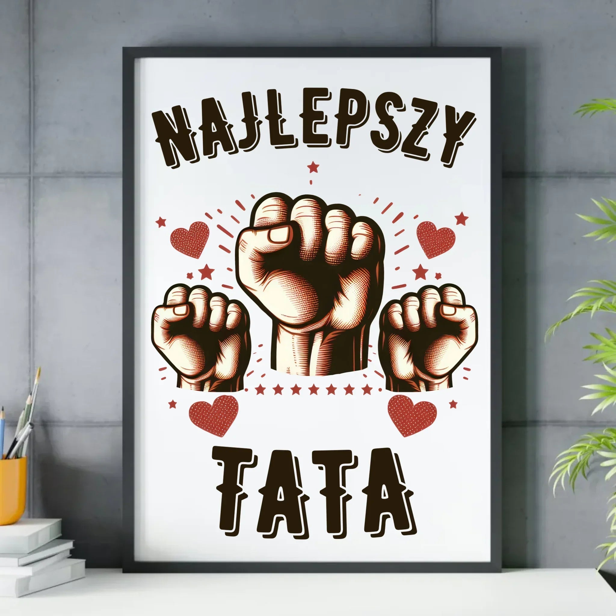Najlepszy tata na świecie | Plakat w ramie dla taty DT12 - StoryCups.pl
