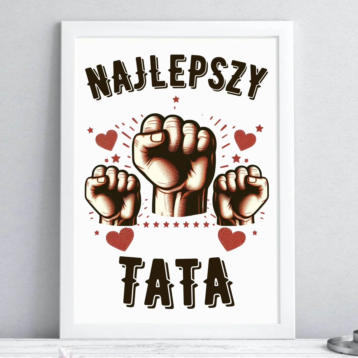 Najlepszy tata na świecie | Plakat w ramie dla taty DT12 - StoryCups.pl