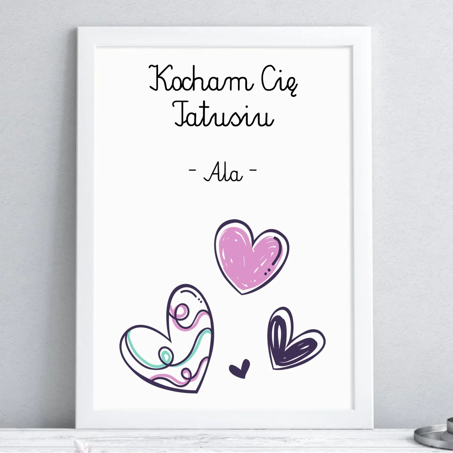 Kocham Cię tatusiu | Plakat w ramie dla taty DT13 - StoryCups.pl