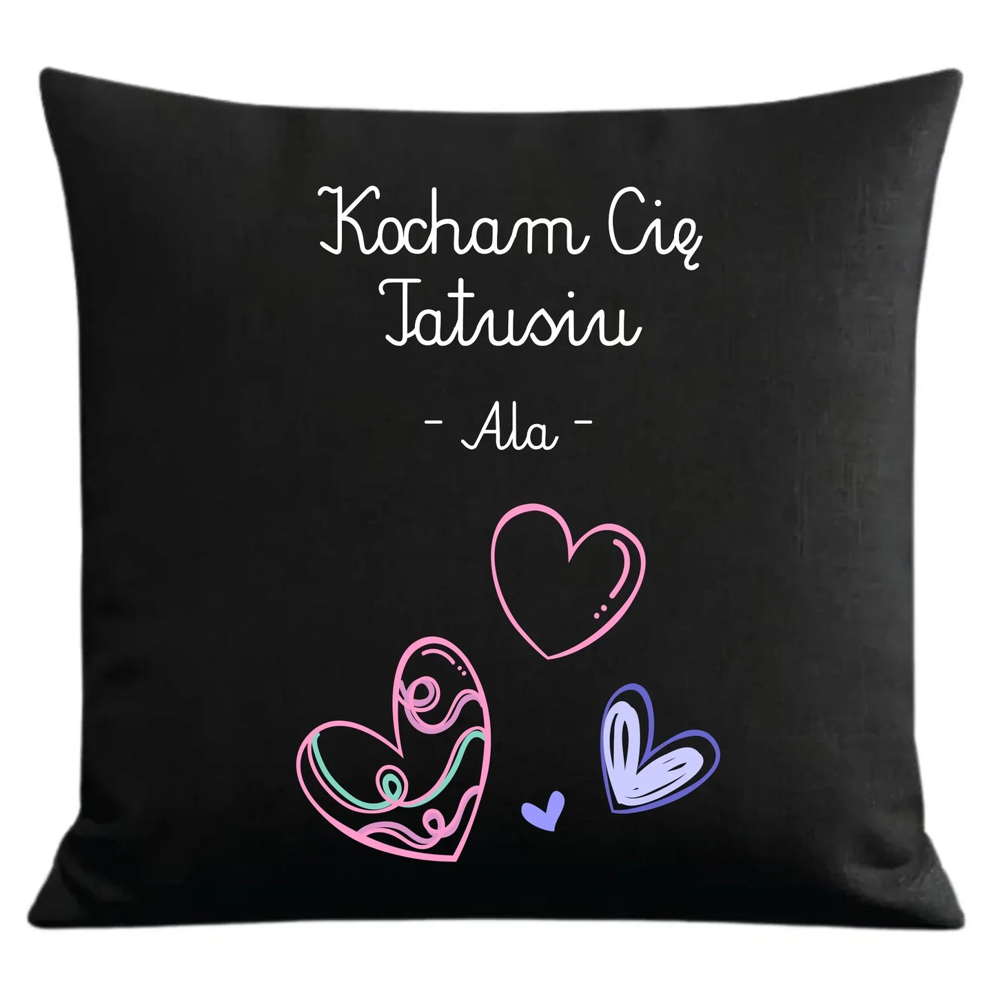 Kocham Cię Tatusiu | Personalizowana poduszka dekoracyjna dla taty DT13 - StoryCups.pl