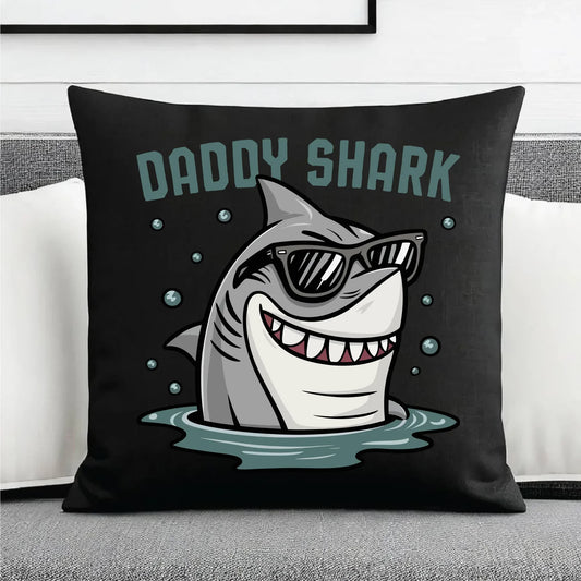 Daddy shark | Poduszka dekoracyjna dla taty DT15 - StoryCups.pl