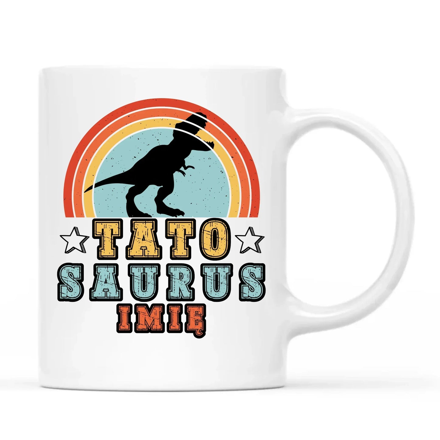 Tatosaurus + imię | Kubek dla taty DT03 - StoryCups.pl