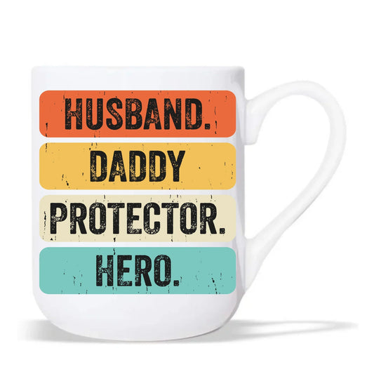 Husband daddy protector hero | Kubek elegant dla taty DT05 - StoryCups.pl