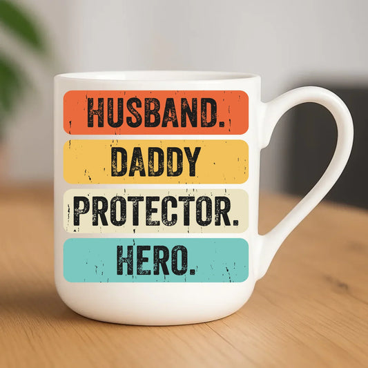 Husband daddy protector hero | Kubek elegant dla taty DT05 - StoryCups.pl