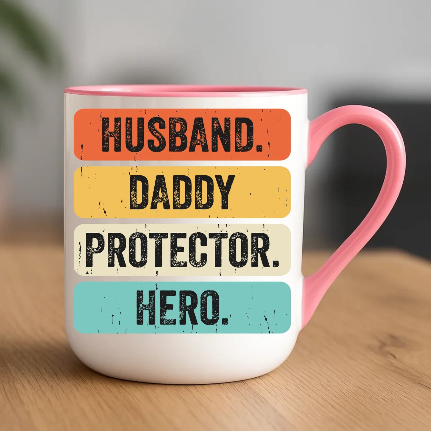 Personalizowany kubek dla taty upominek na Dzień Ojca - różowy