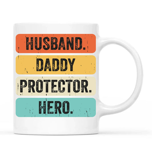 Husband daddy protector hero | Kubek dla taty DT05 - StoryCups.pl