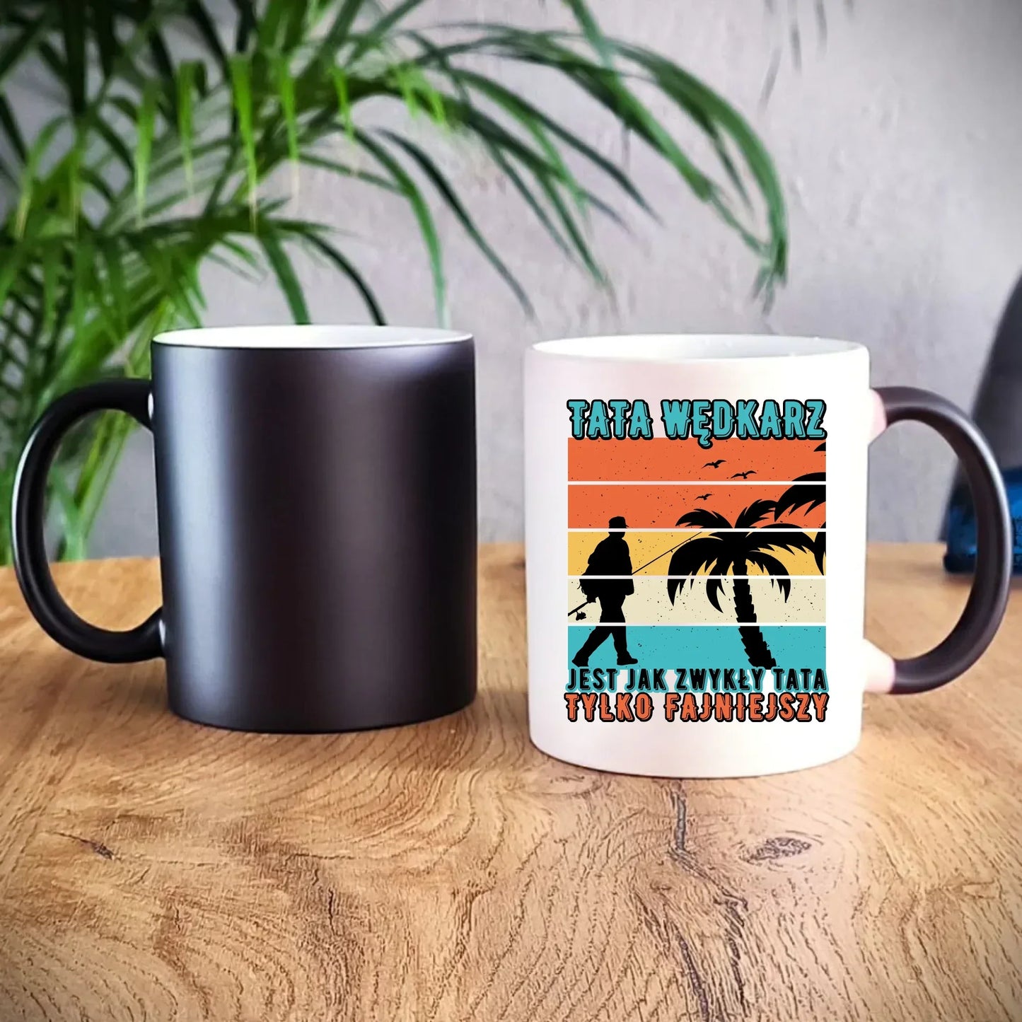 Tata wędkarz | Kubek magiczny z nadrukiem DT06 - StoryCups.pl