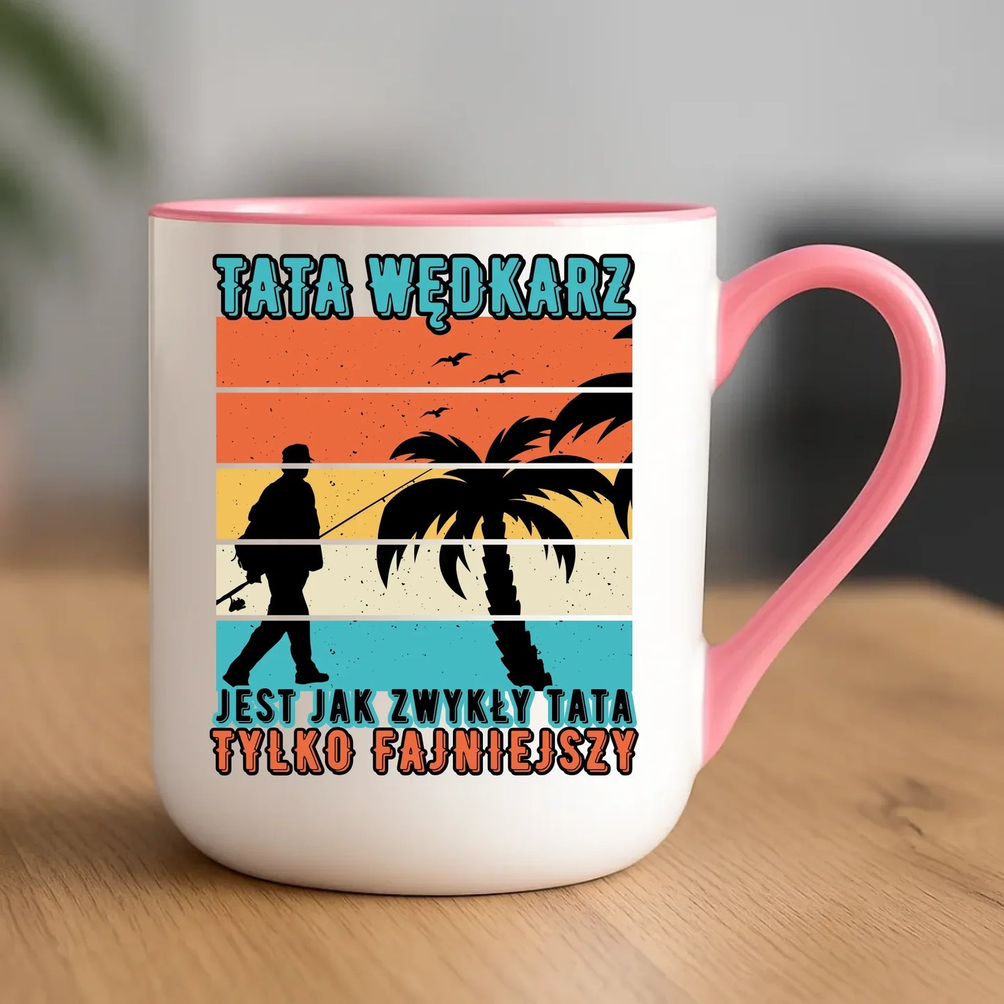 Tata wędkarz | Kubek elegant z nadrukiem DT06 - StoryCups.pl