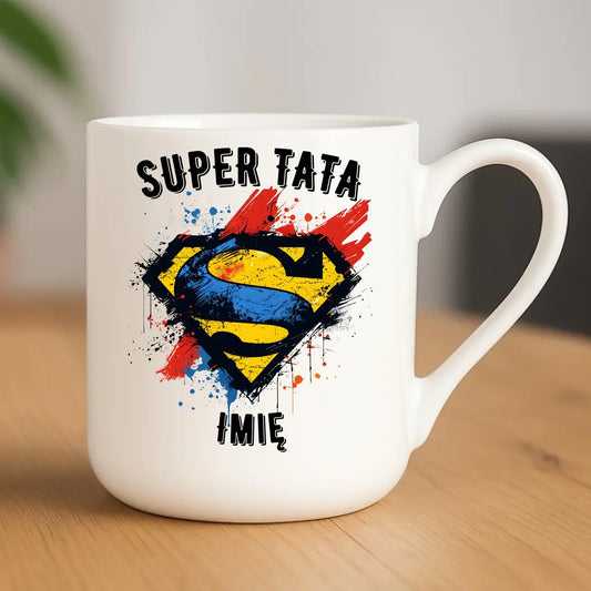 Super Tata imię | Kubek elegant dla taty DT07 - StoryCups.pl