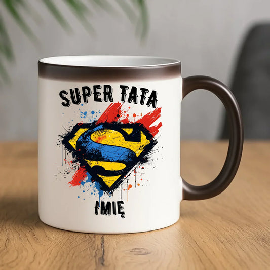 Super Tata imię | Kubek magiczny dla taty DT07 - StoryCups.pl