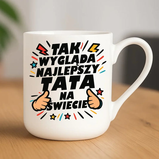 Tak wygląda najlepszy tata na świecie | Kubek elegant prezent dla taty DT08 - StoryCups.pl