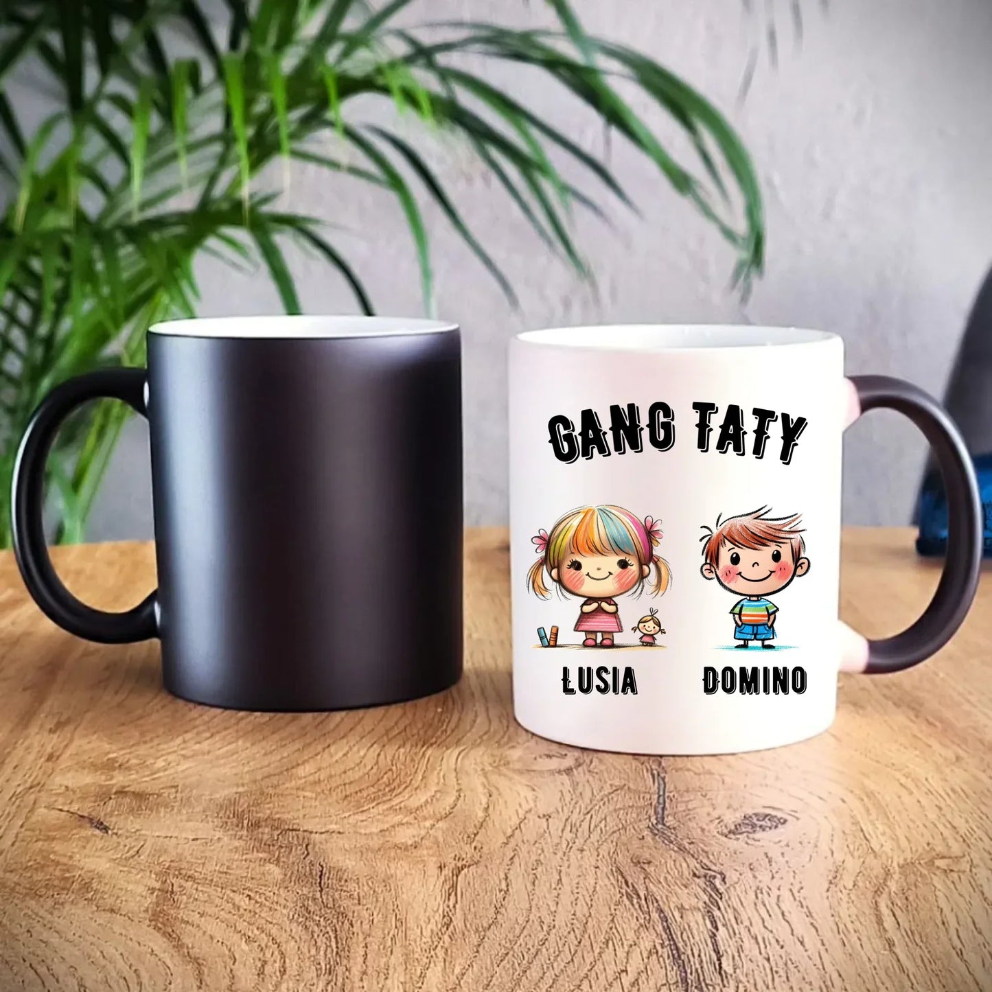 Gang Taty | Personalizowany kubek magiczny dla taty z imionami dzieci DT09 - StoryCups.pl