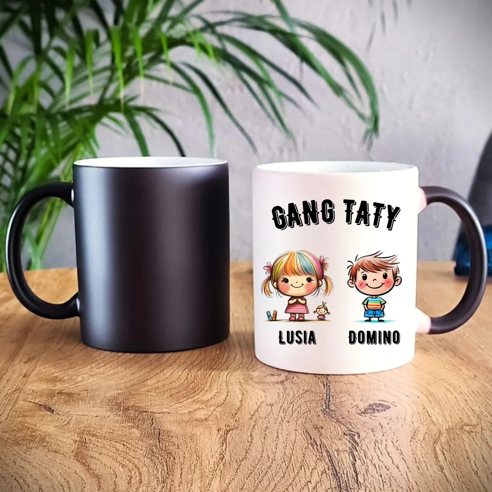 Gang Taty | Personalizowany kubek magiczny dla taty z imionami dzieci DT09 - StoryCups.pl