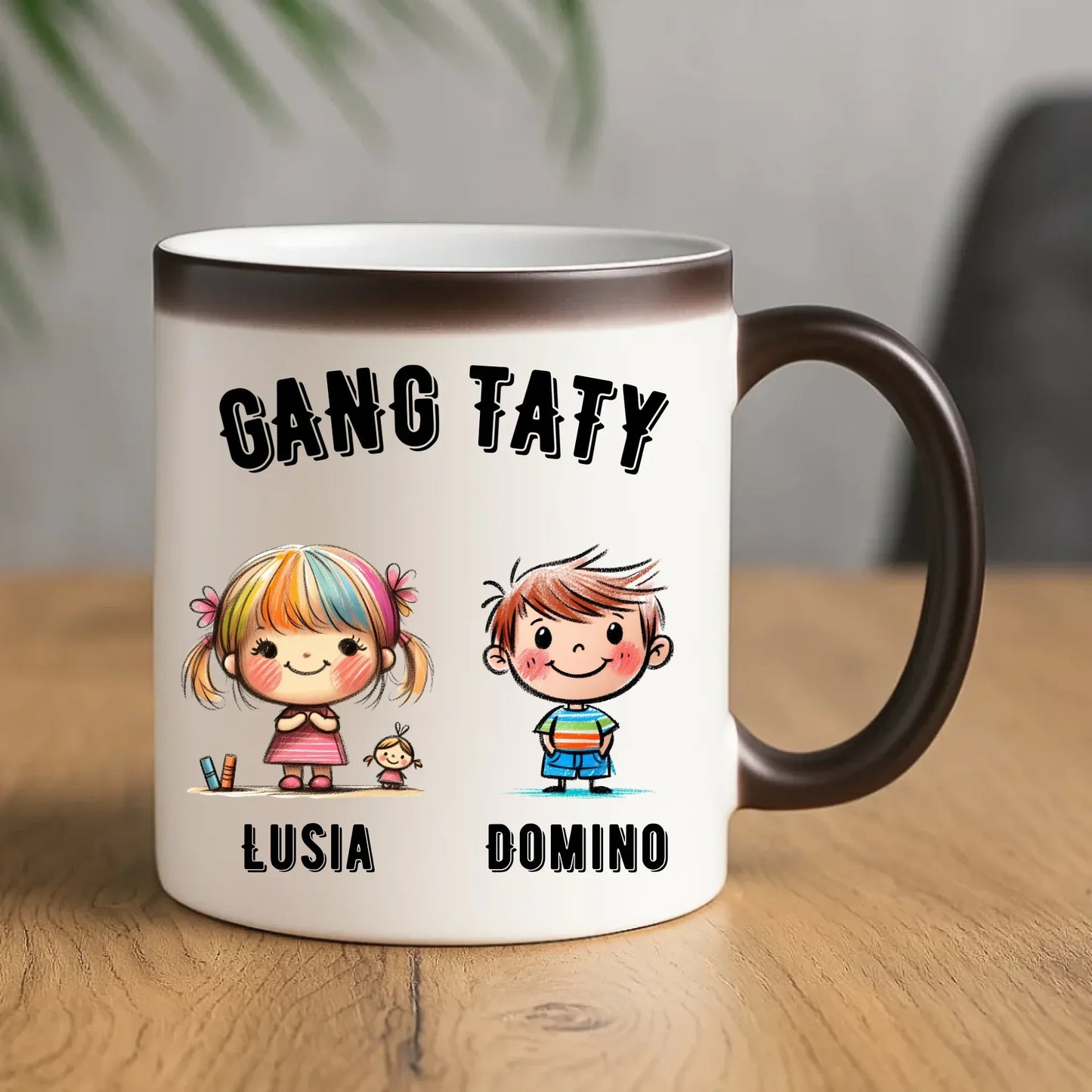 Gang Taty | Personalizowany kubek magiczny dla taty z imionami dzieci DT09 - StoryCups.pl