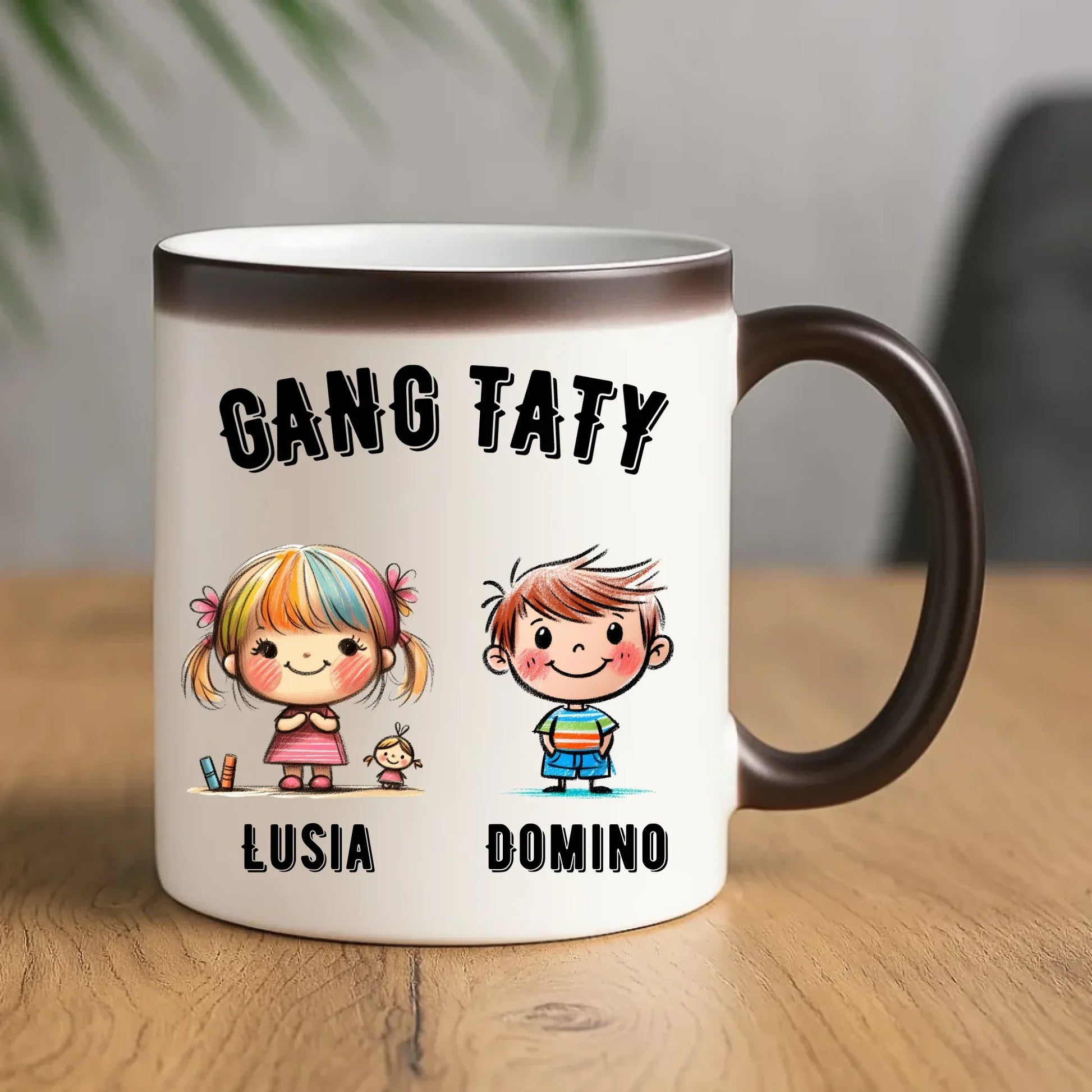Gang Taty | Personalizowany kubek magiczny dla taty z imionami dzieci DT09 - StoryCups.pl