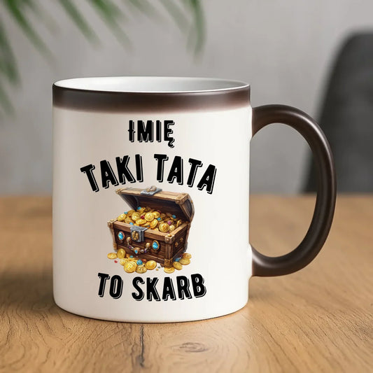Taki tata to skarb | Kubek magiczny prezent dla taty DT10 - StoryCups.pl